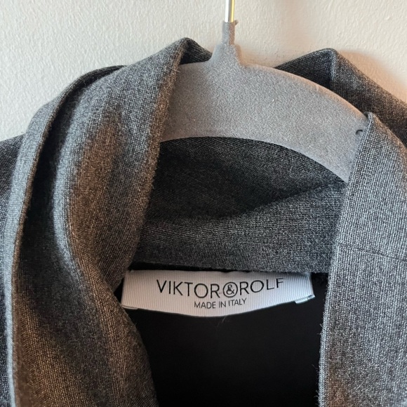 Viktor & Rolf Gray Cowl Neck Dress with Pockets - Picture 5 of 10